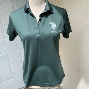 POLO. USPA Shirt. Teal Green. Unisex. Short sleeves. Size S.